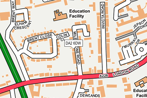 DA2 6DW map - OS OpenMap – Local (Ordnance Survey)