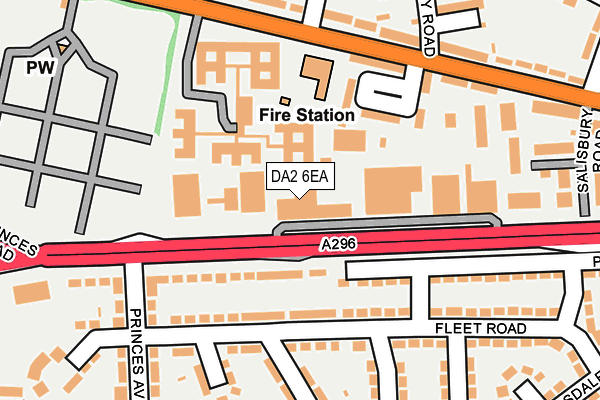 DA2 6EA map - OS OpenMap – Local (Ordnance Survey)