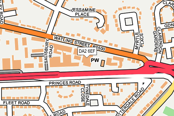 DA2 6EF map - OS OpenMap – Local (Ordnance Survey)