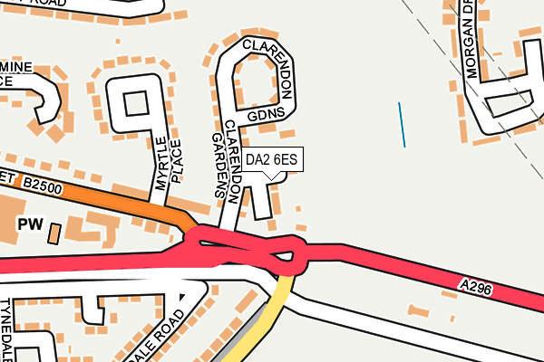 DA2 6ES map - OS OpenMap – Local (Ordnance Survey)