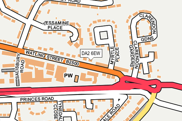 DA2 6EW map - OS OpenMap – Local (Ordnance Survey)