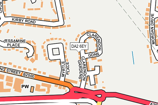 DA2 6EY map - OS OpenMap – Local (Ordnance Survey)