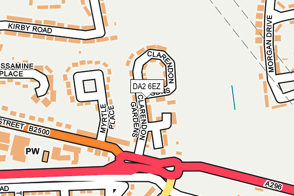 DA2 6EZ map - OS OpenMap – Local (Ordnance Survey)