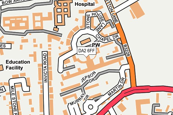 DA2 6FF map - OS OpenMap – Local (Ordnance Survey)