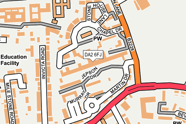 DA2 6FJ map - OS OpenMap – Local (Ordnance Survey)