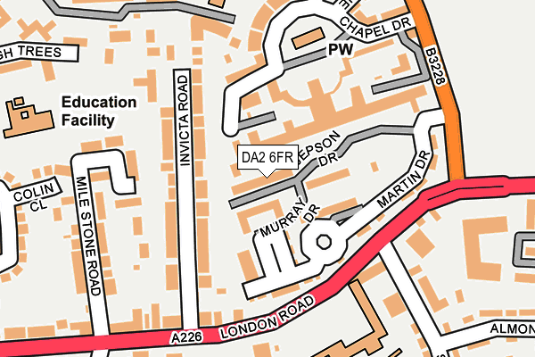 DA2 6FR map - OS OpenMap – Local (Ordnance Survey)