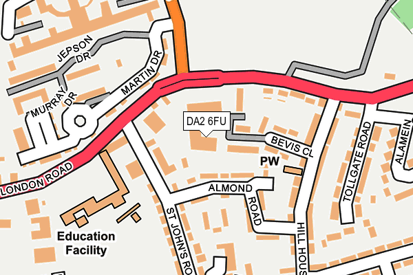 DA2 6FU map - OS OpenMap – Local (Ordnance Survey)