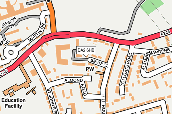 DA2 6HB map - OS OpenMap – Local (Ordnance Survey)