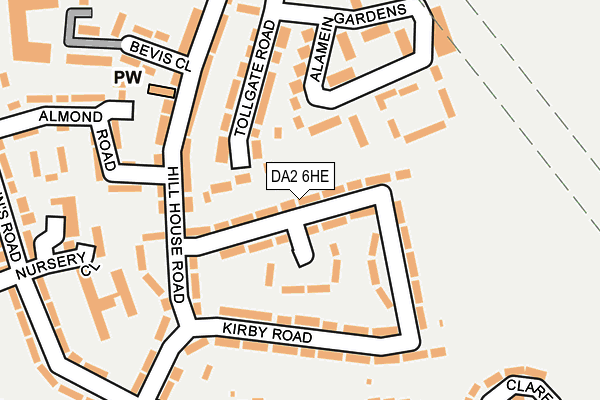 DA2 6HE map - OS OpenMap – Local (Ordnance Survey)