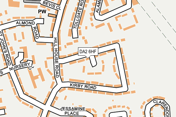 DA2 6HF map - OS OpenMap – Local (Ordnance Survey)
