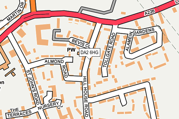 DA2 6HG map - OS OpenMap – Local (Ordnance Survey)