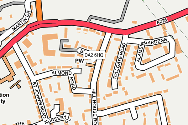 DA2 6HQ map - OS OpenMap – Local (Ordnance Survey)