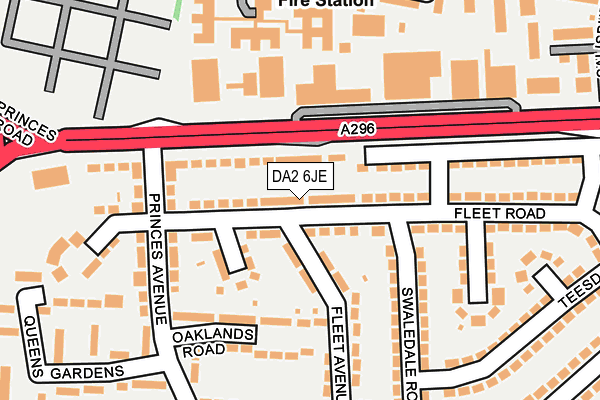 DA2 6JE map - OS OpenMap – Local (Ordnance Survey)