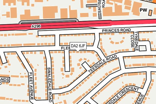 DA2 6JF map - OS OpenMap – Local (Ordnance Survey)
