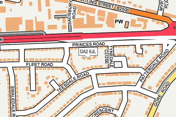 DA2 6JL map - OS OpenMap – Local (Ordnance Survey)