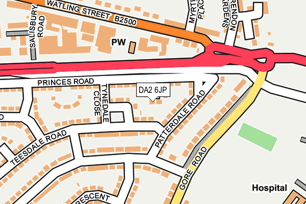 DA2 6JP map - OS OpenMap – Local (Ordnance Survey)