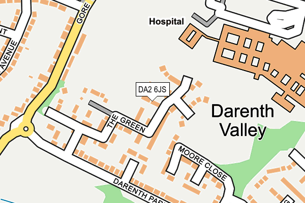 DA2 6JS map - OS OpenMap – Local (Ordnance Survey)