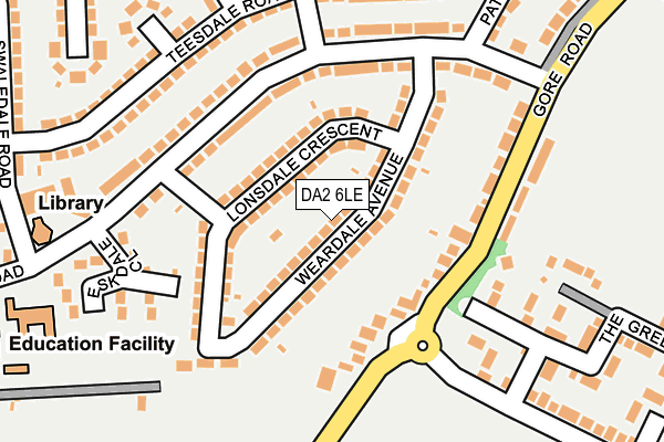 DA2 6LE map - OS OpenMap – Local (Ordnance Survey)