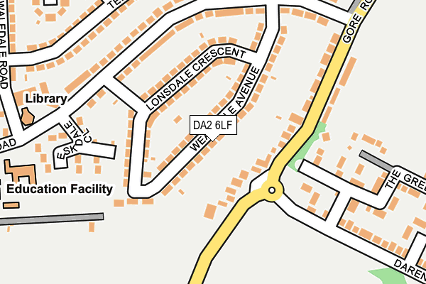 DA2 6LF map - OS OpenMap – Local (Ordnance Survey)