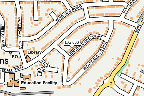 DA2 6LG map - OS OpenMap – Local (Ordnance Survey)