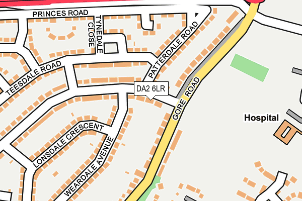 DA2 6LR map - OS OpenMap – Local (Ordnance Survey)