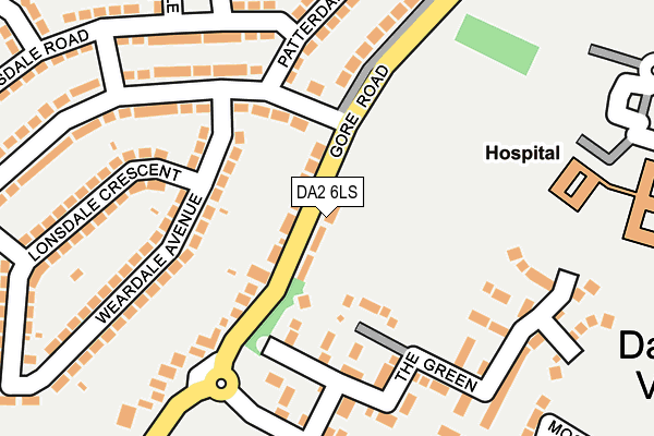 DA2 6LS map - OS OpenMap – Local (Ordnance Survey)