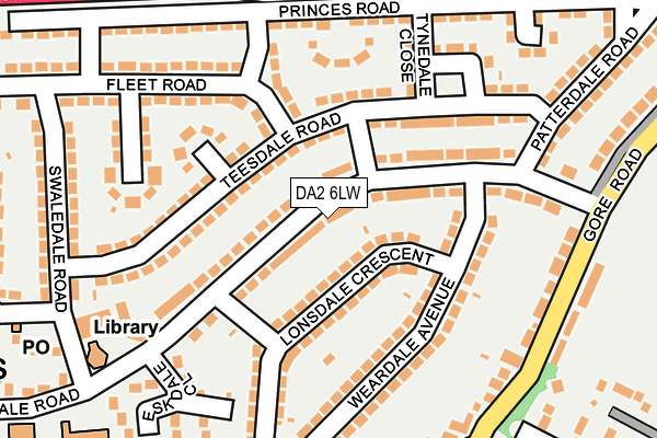 DA2 6LW map - OS OpenMap – Local (Ordnance Survey)