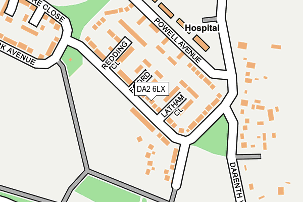 DA2 6LX map - OS OpenMap – Local (Ordnance Survey)