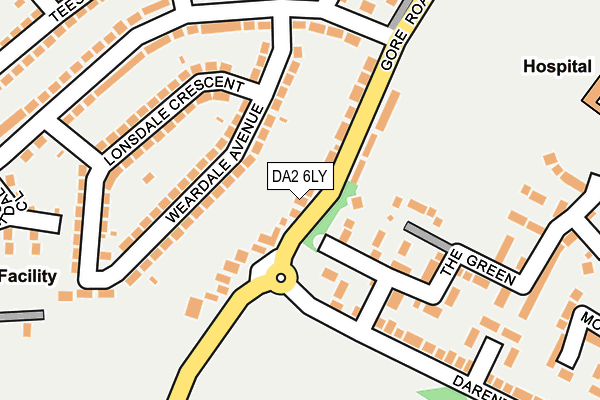 DA2 6LY map - OS OpenMap – Local (Ordnance Survey)