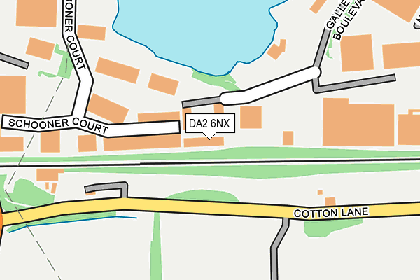 DA2 6NX map - OS OpenMap – Local (Ordnance Survey)