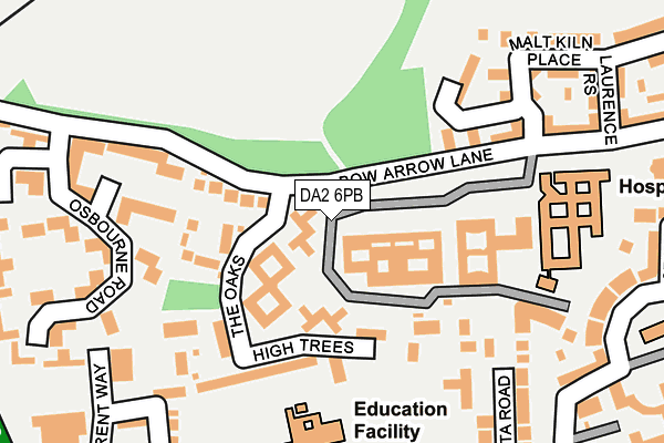 DA2 6PB map - OS OpenMap – Local (Ordnance Survey)