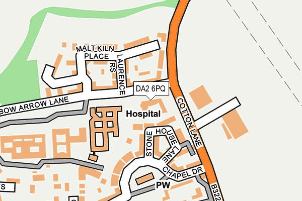 DA2 6PQ map - OS OpenMap – Local (Ordnance Survey)