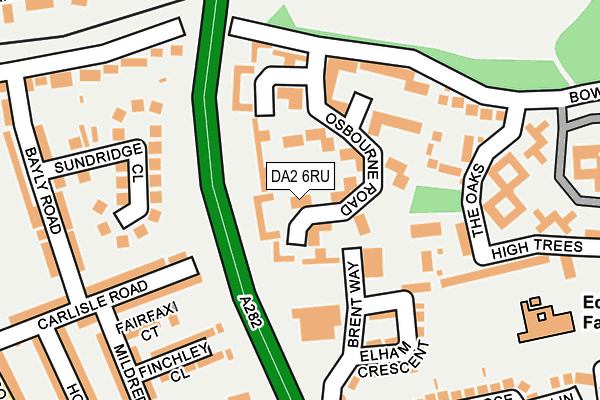 DA2 6RU map - OS OpenMap – Local (Ordnance Survey)