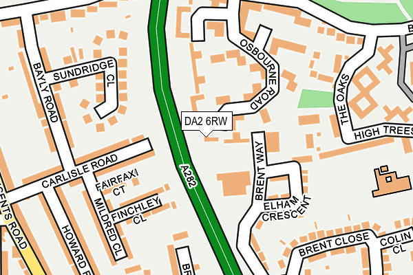 DA2 6RW map - OS OpenMap – Local (Ordnance Survey)