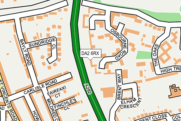 DA2 6RX map - OS OpenMap – Local (Ordnance Survey)