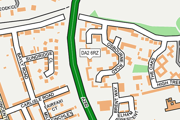 DA2 6RZ map - OS OpenMap – Local (Ordnance Survey)