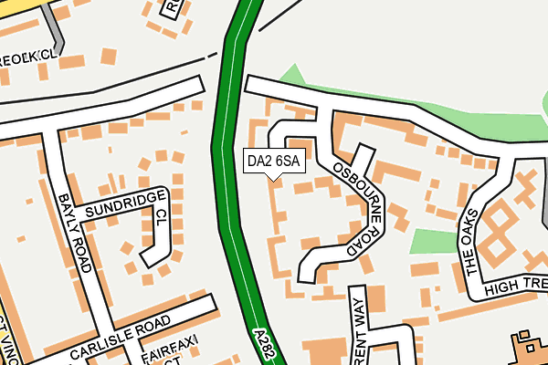 DA2 6SA map - OS OpenMap – Local (Ordnance Survey)