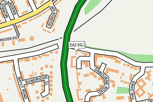 DA2 6SJ map - OS OpenMap – Local (Ordnance Survey)