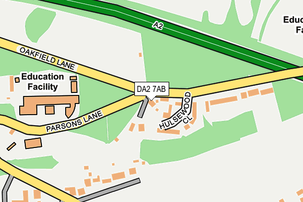 DA2 7AB map - OS OpenMap – Local (Ordnance Survey)