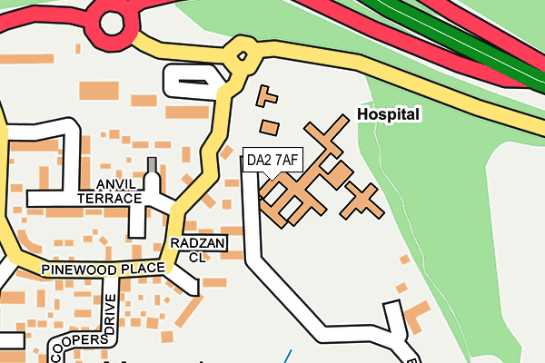 DA2 7AF map - OS OpenMap – Local (Ordnance Survey)