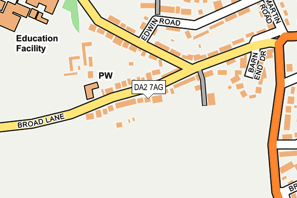 DA2 7AG map - OS OpenMap – Local (Ordnance Survey)