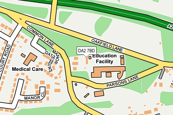 DA2 7BD map - OS OpenMap – Local (Ordnance Survey)
