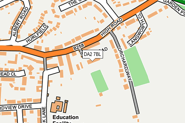 DA2 7BL map - OS OpenMap – Local (Ordnance Survey)