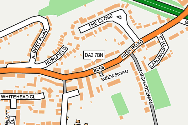 DA2 7BN map - OS OpenMap – Local (Ordnance Survey)