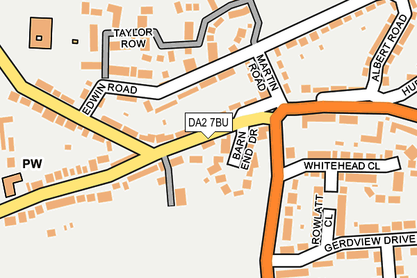 DA2 7BU map - OS OpenMap – Local (Ordnance Survey)