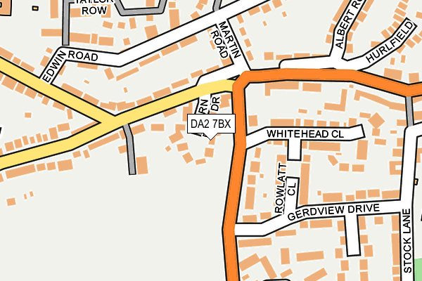 DA2 7BX map - OS OpenMap – Local (Ordnance Survey)