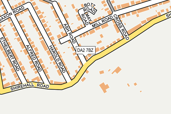 DA2 7BZ map - OS OpenMap – Local (Ordnance Survey)