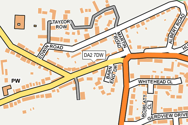 DA2 7DW map - OS OpenMap – Local (Ordnance Survey)