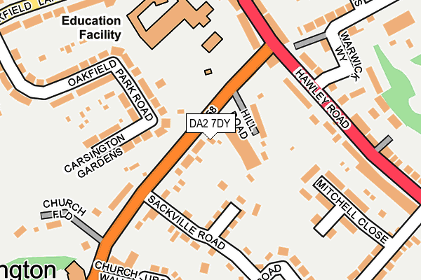 DA2 7DY map - OS OpenMap – Local (Ordnance Survey)