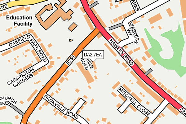 DA2 7EA map - OS OpenMap – Local (Ordnance Survey)